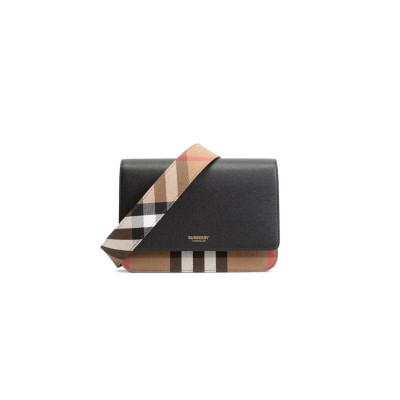 BURBERRY BLACK MACKFORD BAG (24*17*9cm)